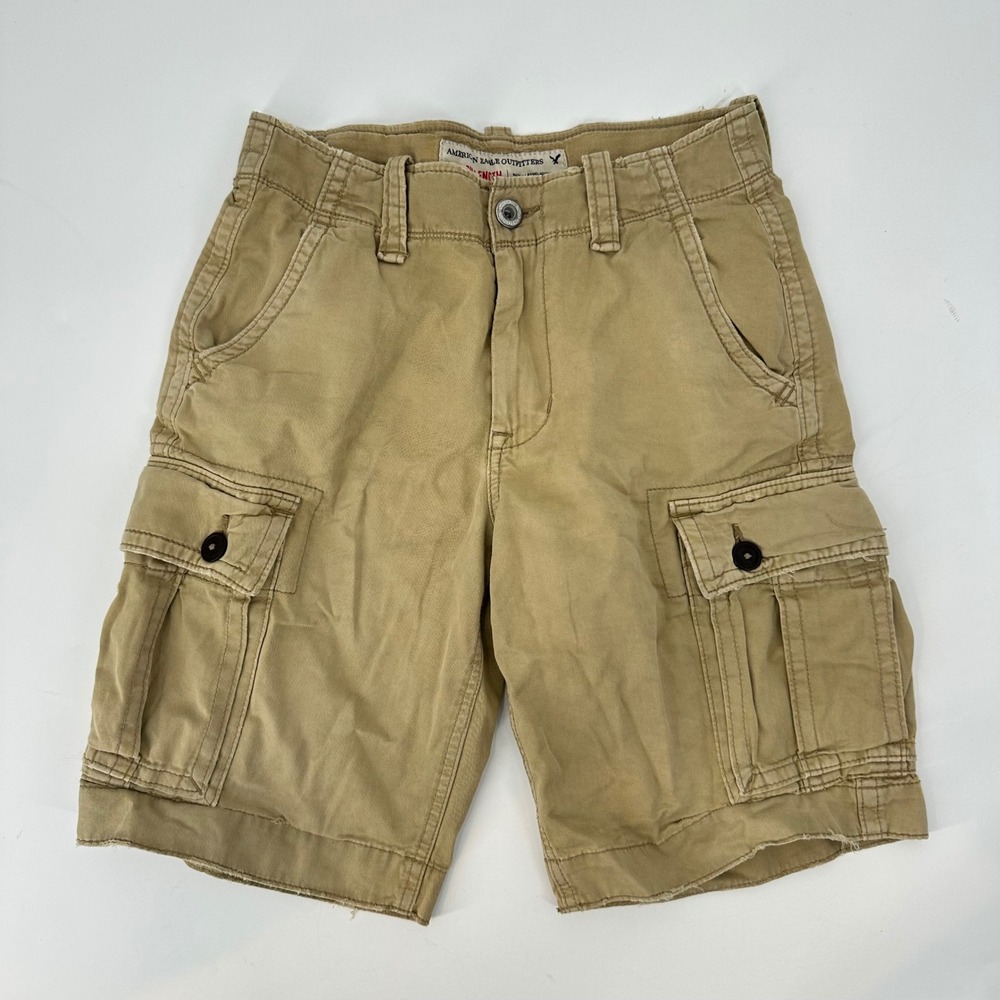 American Eagle Outfitters Mens 28 Beige Cargo Shorts Classic‎ Length Khaki
